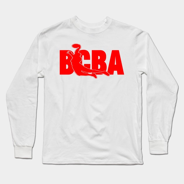 BCBA LARGE LOGO RED Long Sleeve T-Shirt by BANKSCOLLAGE